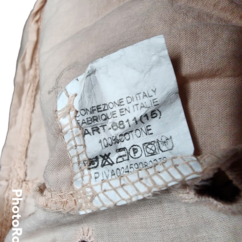 Huang's Made in Italy women's embroidered  flutter sleeves top size S - Picture 5 of 6